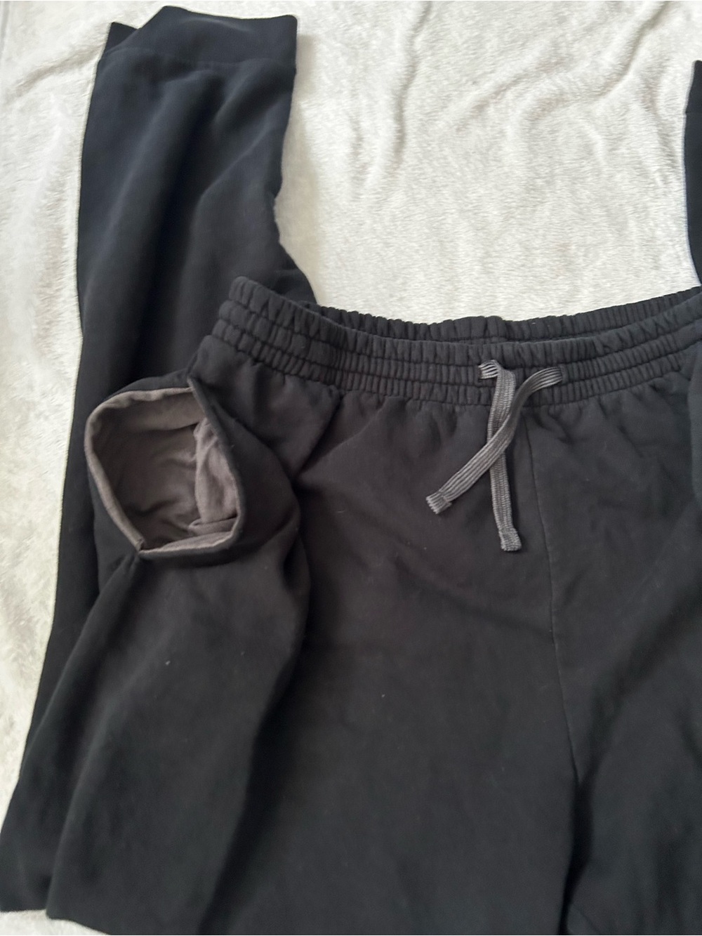 Classic Black Drawstring Sweatpants